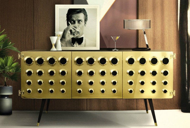 Gold Console Table made in brass