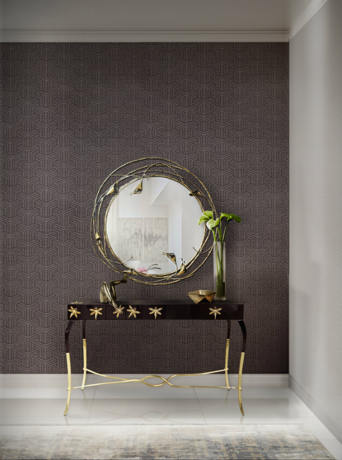 Black and gold console table