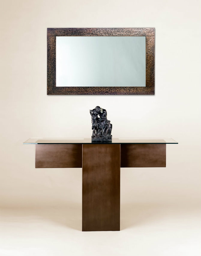 Abstract Console Table made in wood by Adam Williams Design