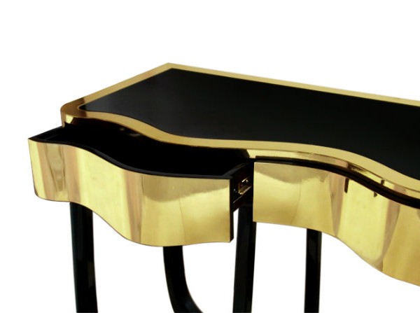 Large metal console table