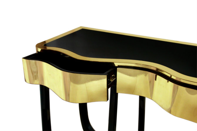 Large metal console table