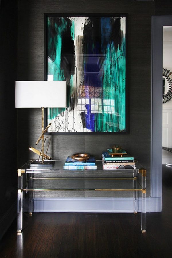 How to Display Artwork on Modern Console Table