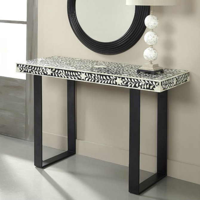 Black and White Contemporary Console Tables