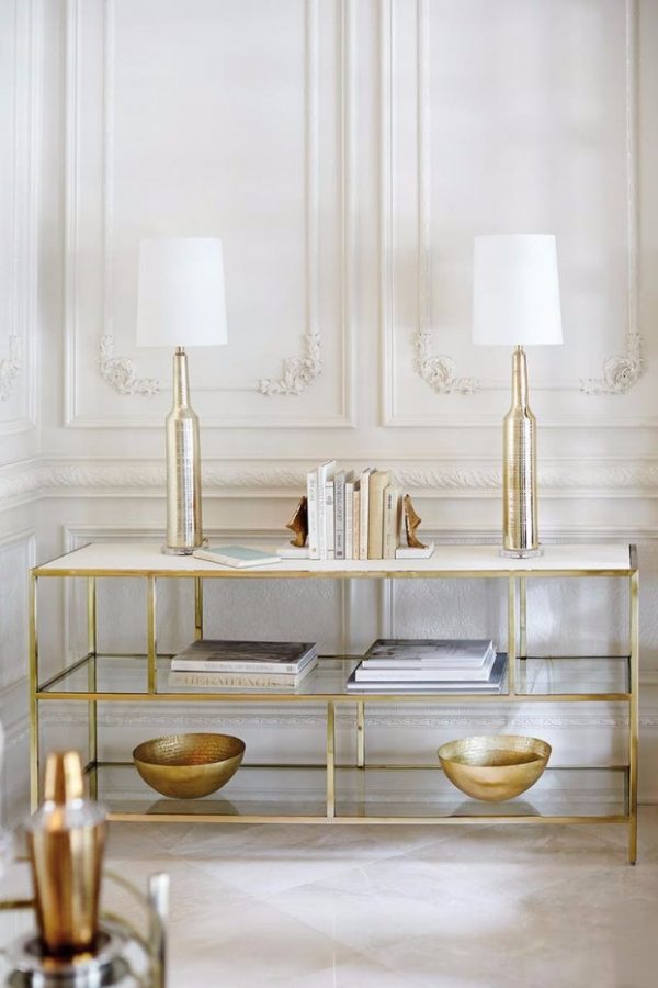 Dazzling Golden Console Tables