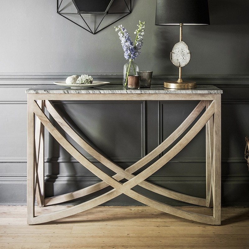 Amazing Console Tables with a Stone Top