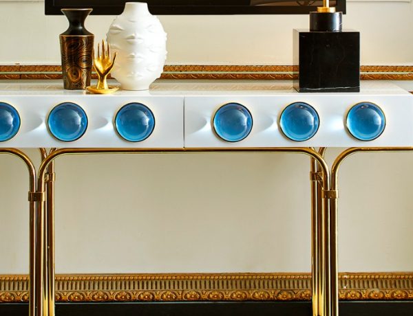 Look At These Striking Gold And White Console Table Designs FT