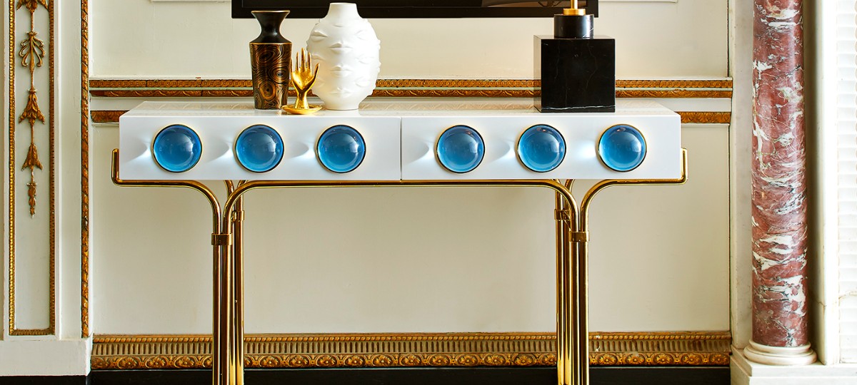 Look At These Striking Gold And White Console Table Designs FT